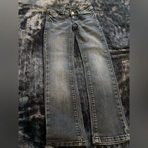 Girls Size 7 Calvin Klein Dark Gray Denim Jeans